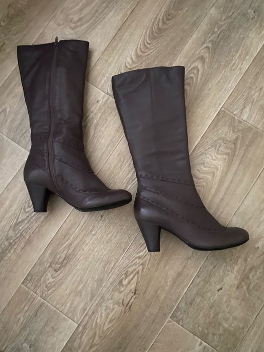 Чоботи Clarks шоколадного кольору 26,5 устілка