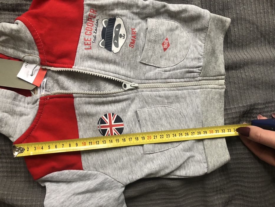 Komplet chłopięcy lee cooper 12m jeansy bluza dresowa