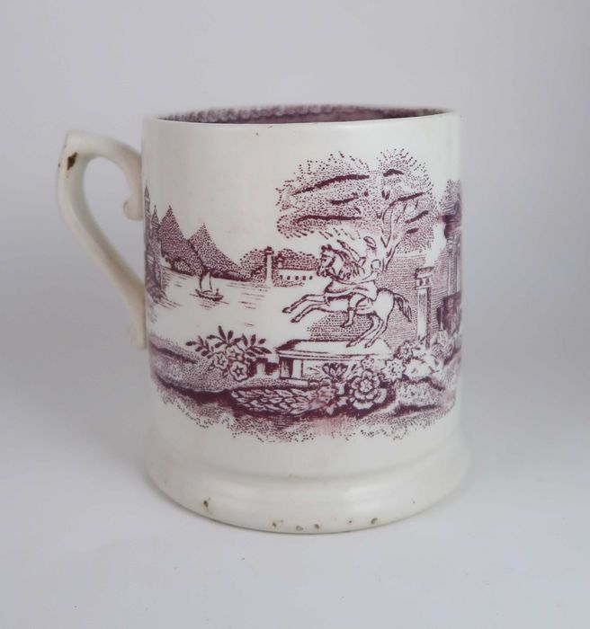 Grande caneca em faiança do Carvalhinho do Séc. XIX (rara)