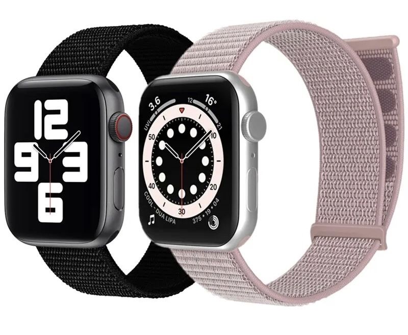 Różowy Nylonowy Pasek Apple Watch 4 / 5 / 6 / 7 / 8 / 9 /ULTRA