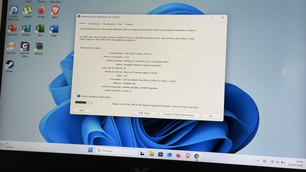 HP Victus RTX4050/ intel i5 / 16gb ram
