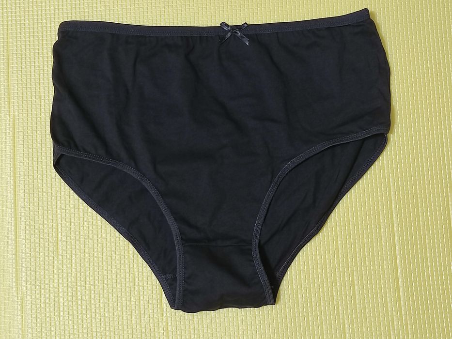 Женские трусики слипы с высокой посадкой, черные . Трусы женские