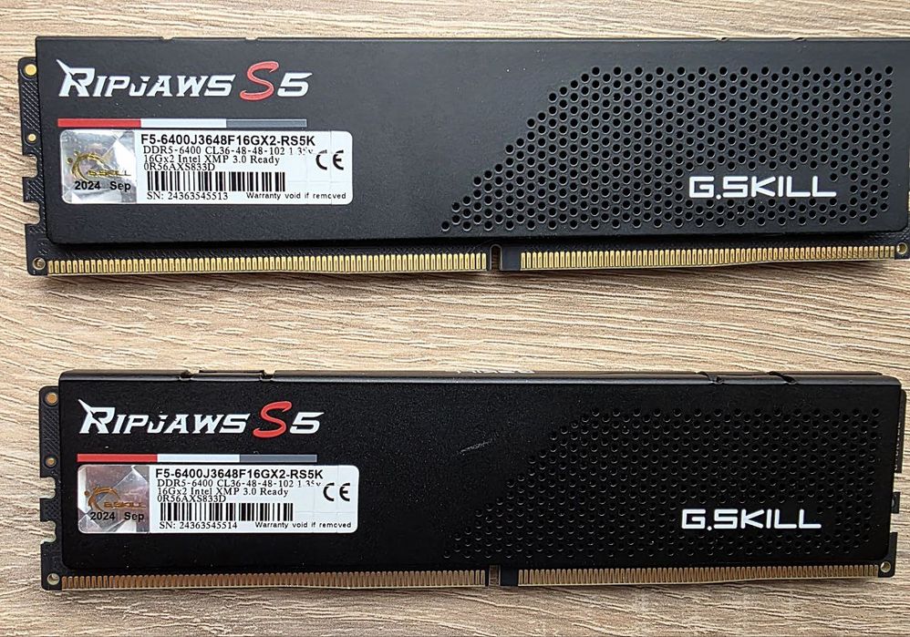 G.Skill DDR5-6400 32GB( 2x16GB) Ripjaws S5 Black Новая