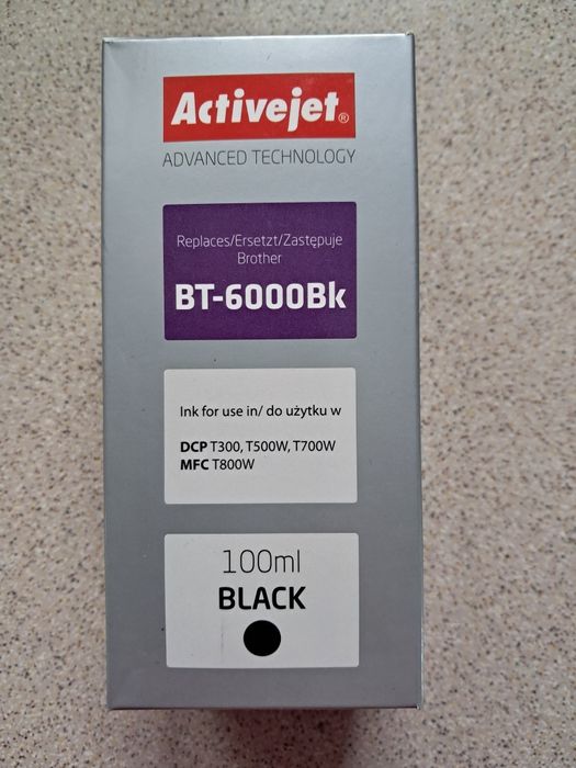 Czarny tusz do drukarki Brother, BT-6000Bk, 100ml, nowy