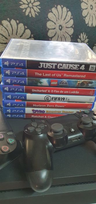 Ps4 slim 500gb + 2 controllers + jailbreak LAPSE BD-J64585813551489123