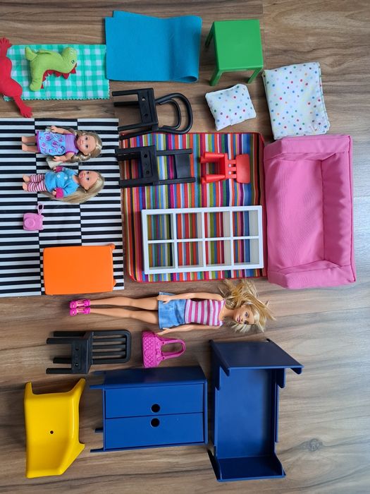 Duży zestaw lalka barbie mebelki huset ikea