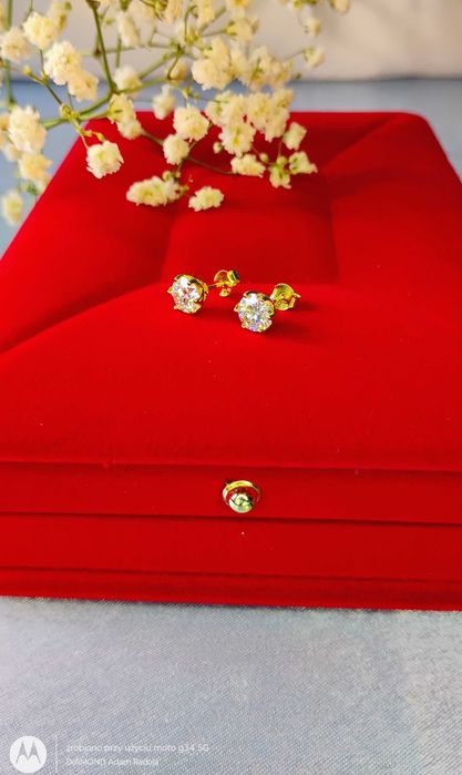 Kolczyki Srebrne Diament Moissanit 2x1CT VVS1-DGratisy:) Promocje !:)