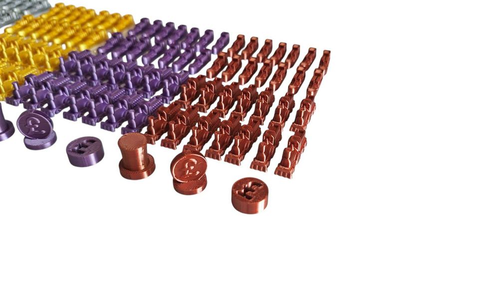 Brass Birmingham Lancashire Znaczniki 3D Tokeny Duży zestaw Premium