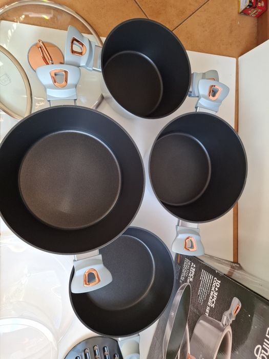 Berlinger Haus Moonlight zestaw garnków BH-7033 szaro-błękitny 10sztuk