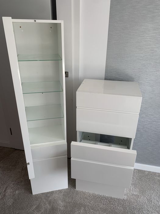 Zestaw Białych Mebli Łazienkowych Premium