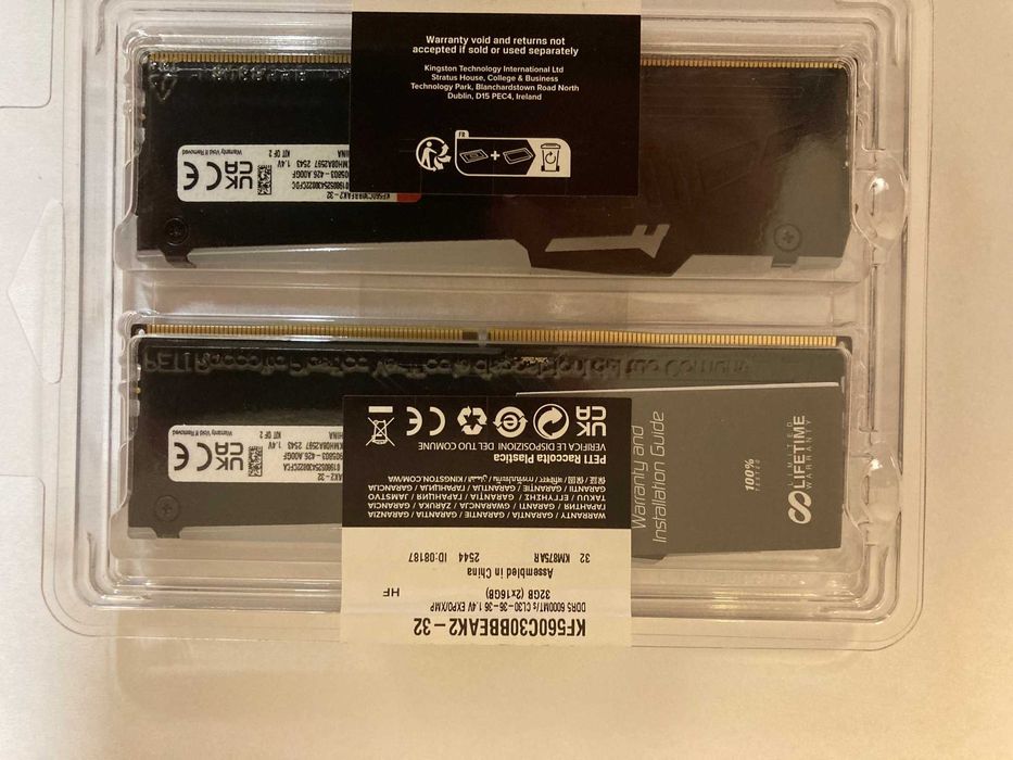 Kingston 32GB 6000MT/s DDR5 CL30 DIMM Kit of 2 FURY Beast RGB EXPO