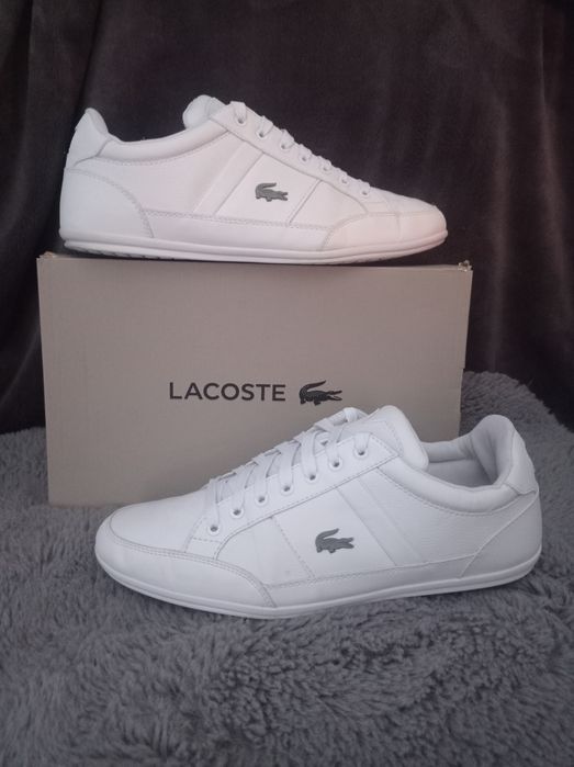 Buty Lacoste Chaymon rozmiar 43 białe skóra skórzane 28 cm super męski