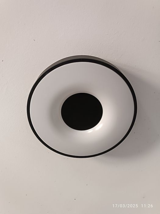 Candeeiro de teto preto regulável