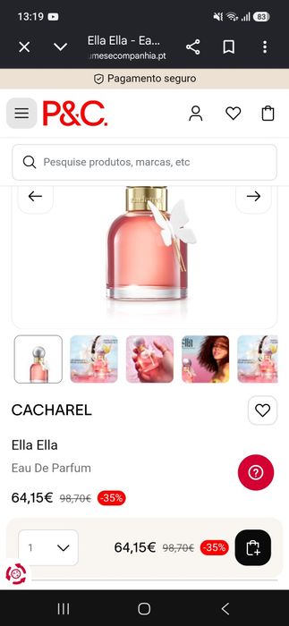 Perfume Ella Ella Cacharel ORIGINAL