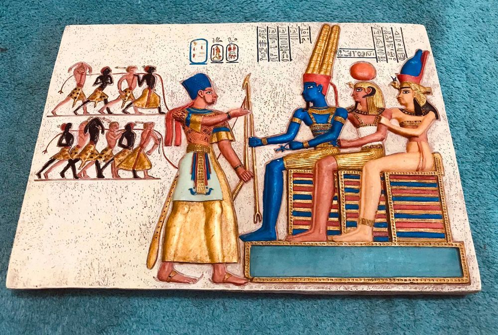 Картина панно объемное камень фреска барельеф Египет папирус