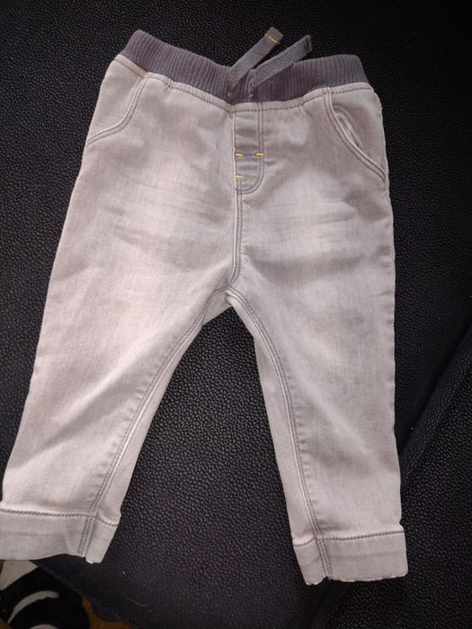 Spodnie jeans szary 80