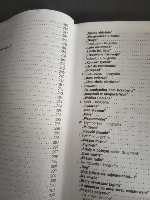 Opracowania lektur i wierszy