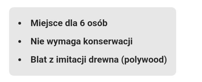 Stół ogrodowy 150x90 dla 6 osób, kolor grafit