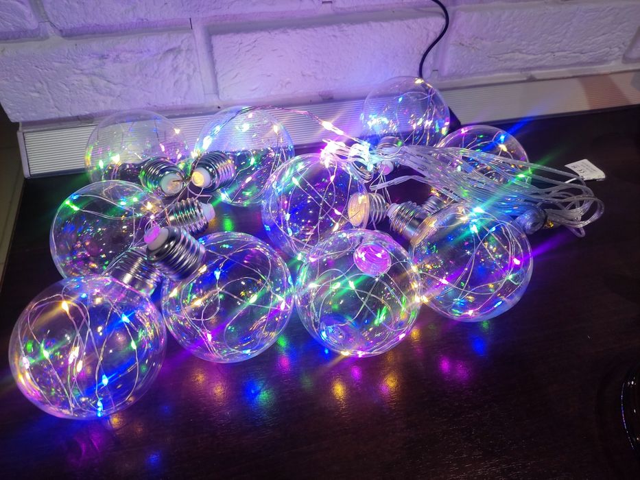 LED Lampki Bombki Kule Girlanda Kurtyna Led MULTI KOLOR / BIAŁE CIEPŁE