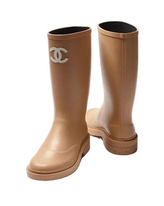 Чоботи Chanel 24C Rubber Rain Boots Beige
