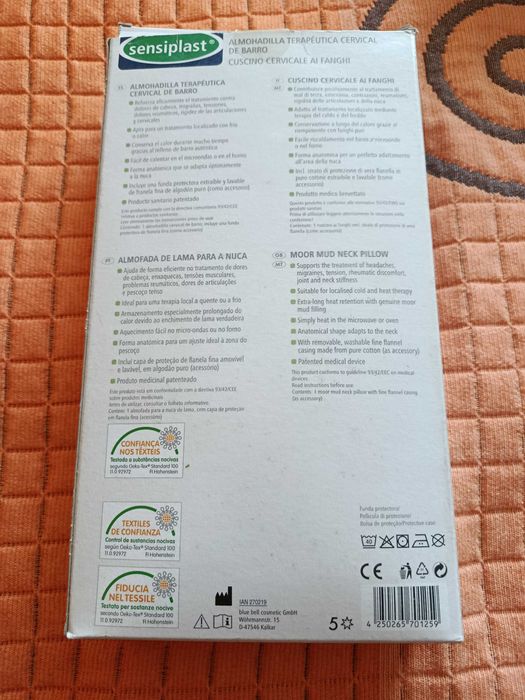 Almofada Terapêutica Cervical de Barro Sensiplast