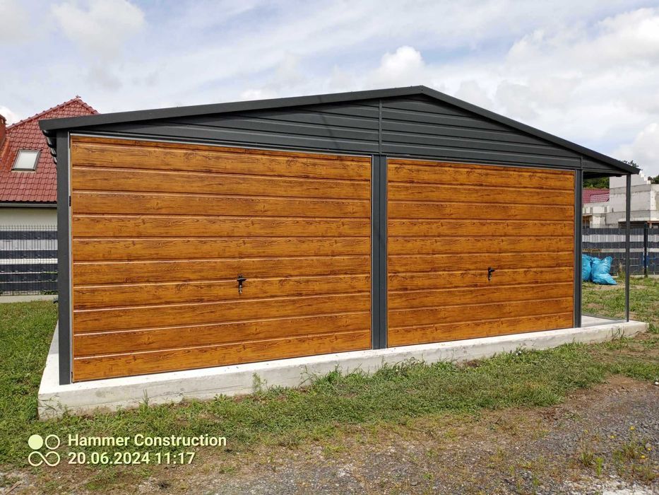 Garaż blaszany wiata 7x6. WZMOCNIONY PROFILAMI. Producent. Cała Polska
