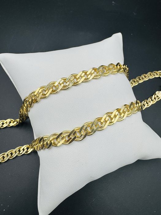 Nowy zloty lancuszek wzor monalisa proba 585 waga 38,37g