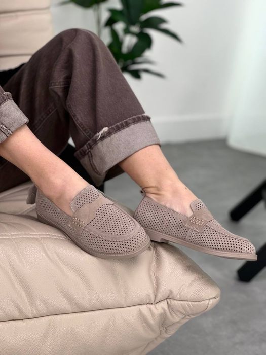 Мокасини натуральна замша/шкіра