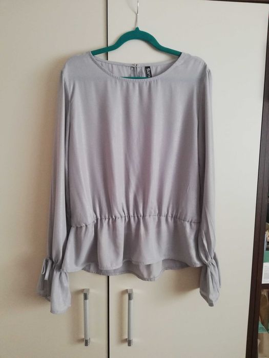 bluzka S takko szarosrebrna