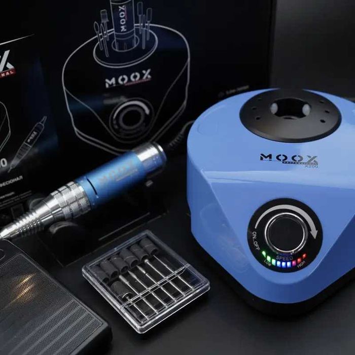 Фрезер для манікюру і педикюру MOOX X200 50 000 об / хв, 70W, Sky Blue