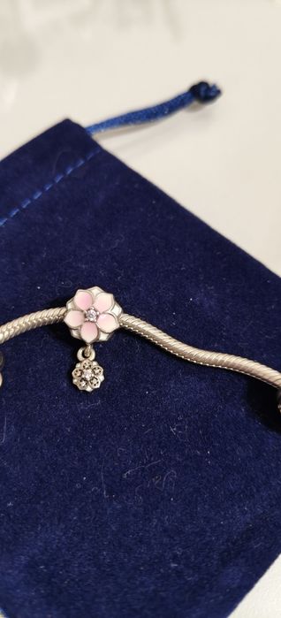 Charms zawieszka Pandora podwójny kwiatek