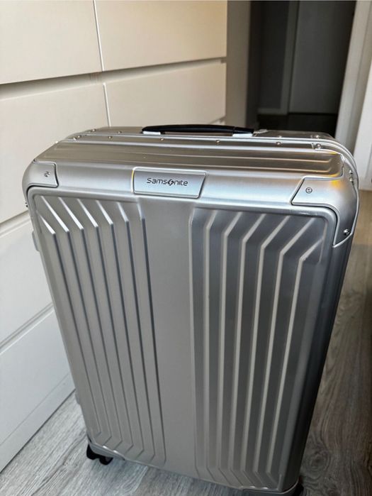 Mala Samsonite Lite-Box Alu 69cm – Alumínio | Como Nova