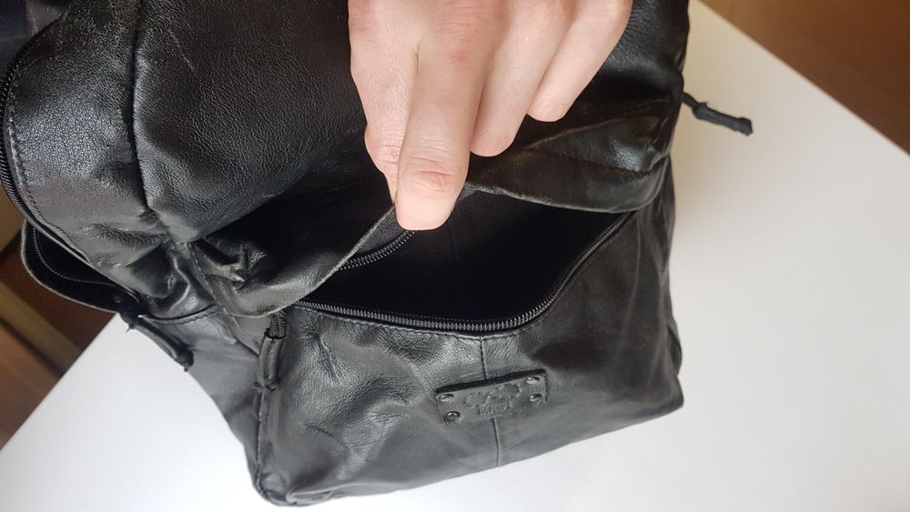 Рюкзак из натуральной кожи с отсеком для ноутбука