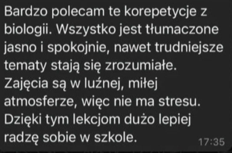 Korepetycje biologia