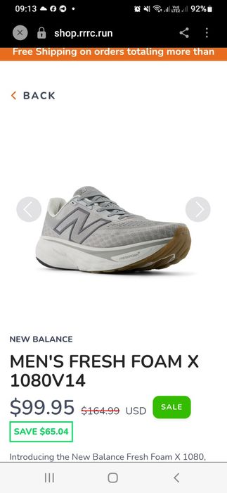 Чоловічі кросівки для бігу New Balance Fresh Foam X 1080v14