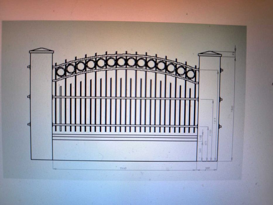 Przęsła stalowe płotu ocynkowane ogniowo