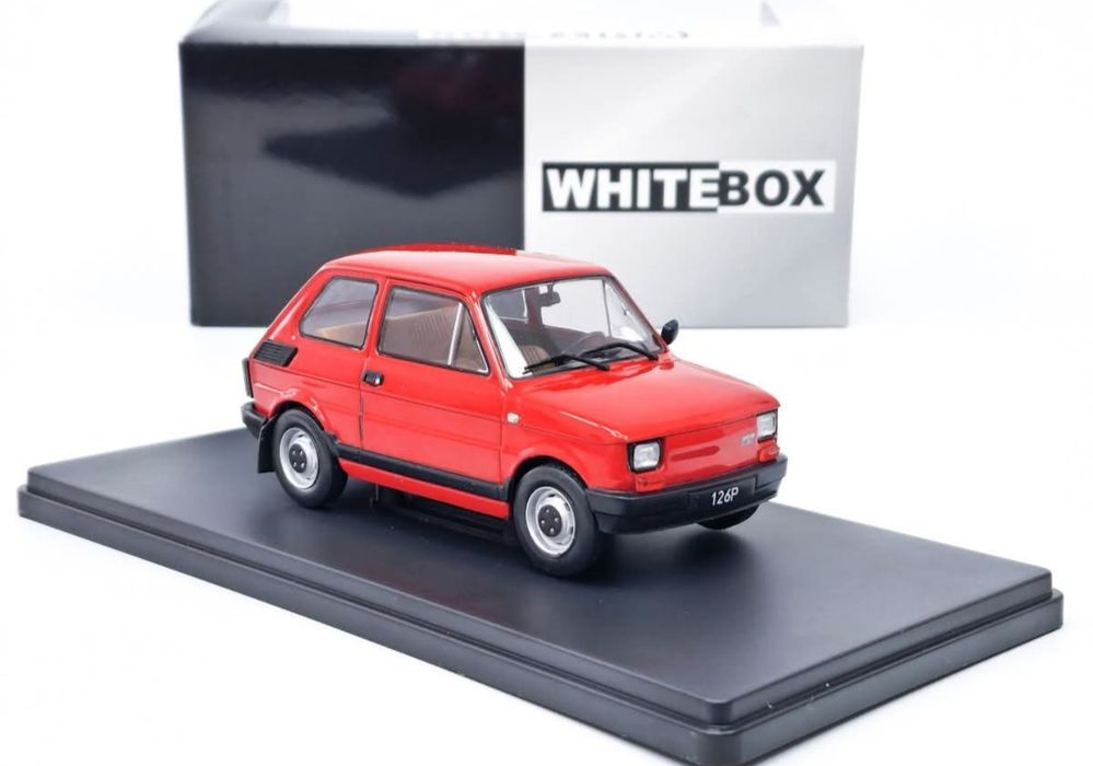 Kultowe Auta PRl WHITEBOX 1:24 Fiat 126p czerwony