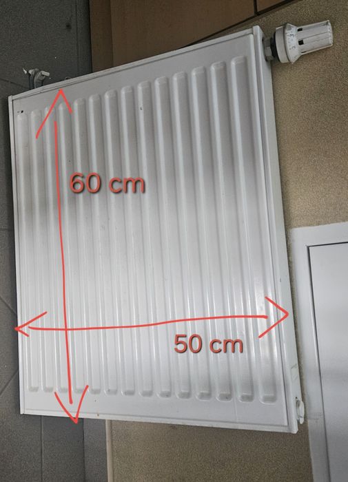 Grzejnik panelowy stalowy 60×50 cm, używany