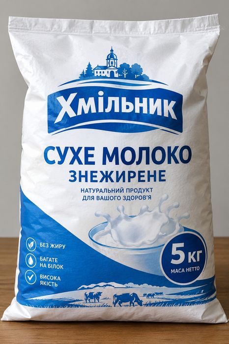 Сухе молоко Білозгар, Охтирка, Хмільник знежирене, жирне, Сухое молоко для згущеного, сирів,жирне  26 %, є 25 кг мішок, 5 кг фасовка
