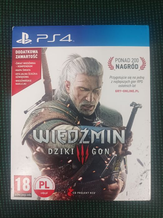 Gra wiedźmin dziki gon iii 3 + dodatki ps4 pl ps5