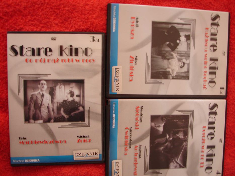 Stare kino, zestaw 3 polskich przedwojennych filmów, 3 płytki dvd, stan bardzo dobry