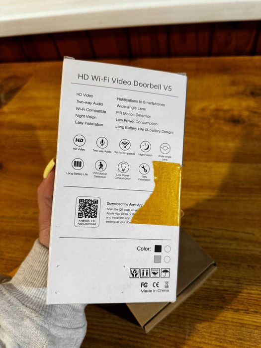 Бездротовий відеодомофон ZHIDIAN WiFi (відеодзвінок, датчик руху, НОВИЙ)