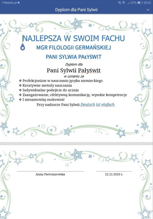 Niemiecki skutecznie prosto stacjonarnie podstawówka liceum a1 a2 b1