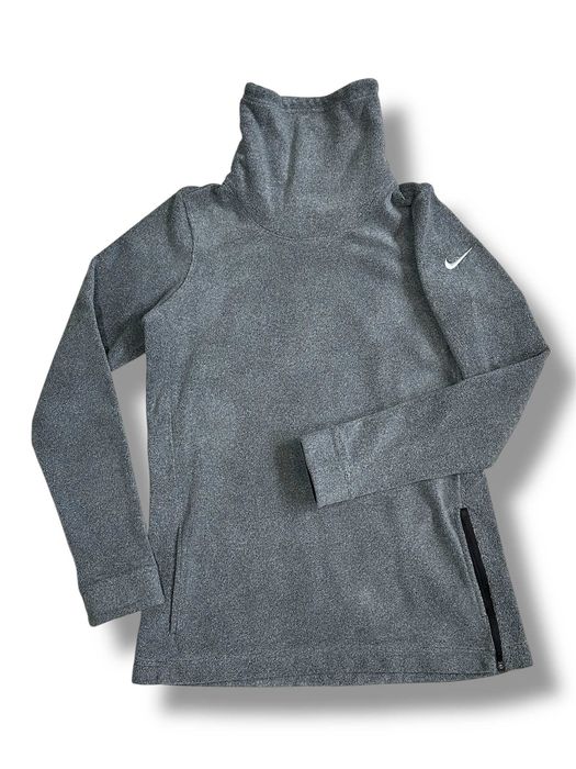 NIKE THERMA gruba damska bluza polarowa polar komin trening góry narty