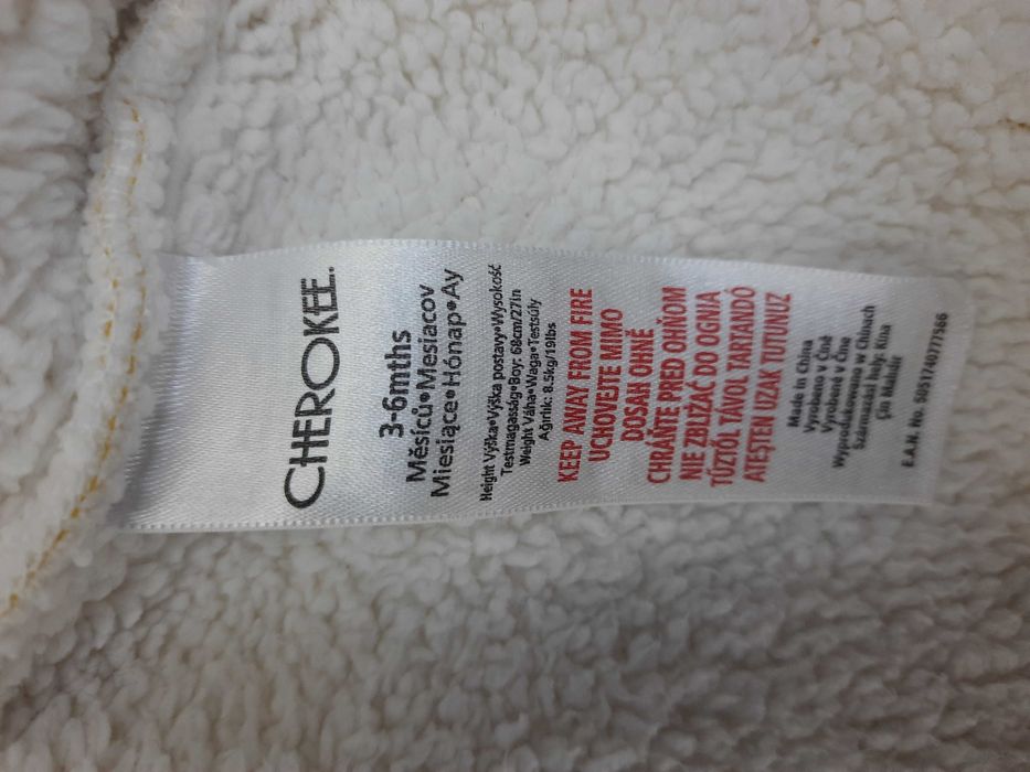 Kombinezon futerkowy 3-6 mies. 62-68 cm