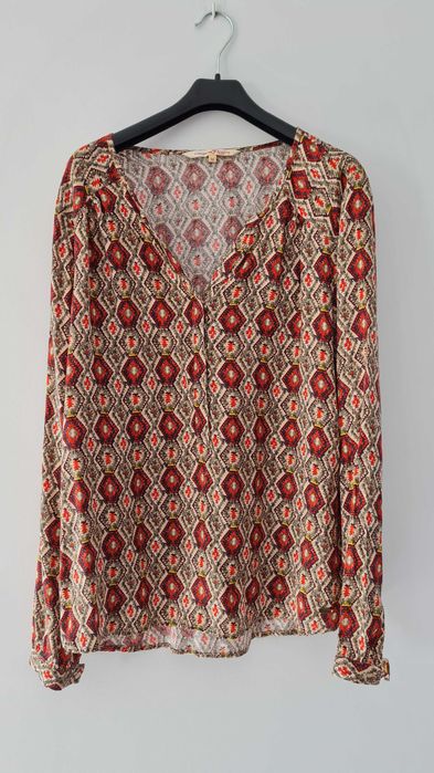 Bluzka we wzór etniczny, rozm. M Firmy Tom Tailor, 100% wiskoza