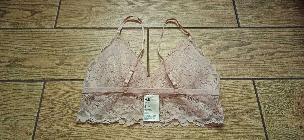 Koronkowy biustonosz H&M r. 40# 75 C