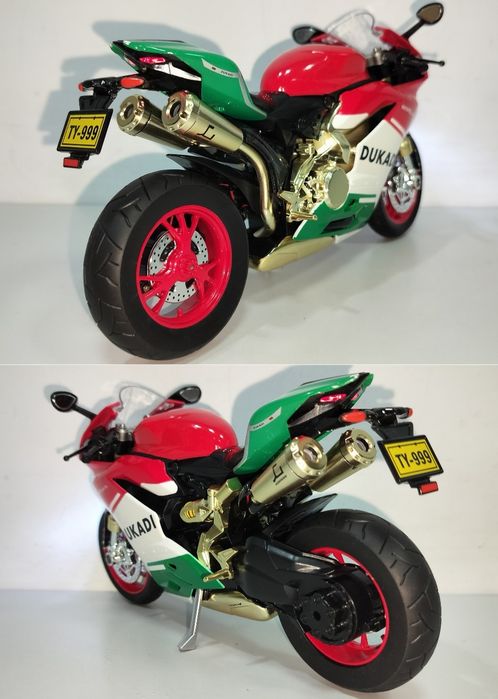 Ducati 1199 Panigale с паром модель мотоцикла 1:9 со звуком и светом