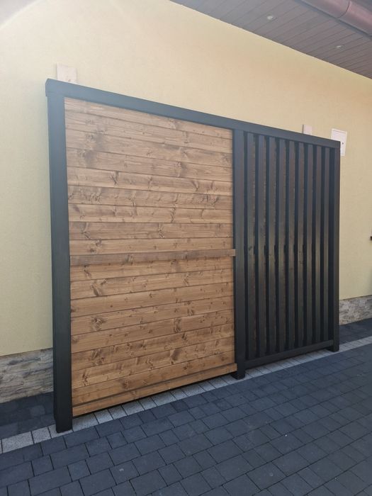 Altana kwadratowa czarna 3x3 gont bitumiczny Podłoga deska 3cm