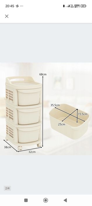 Szafka na kółkach 3 szuflady